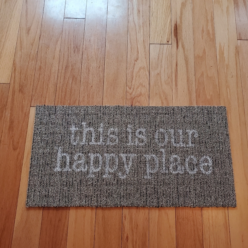 "This is our happy place" rug